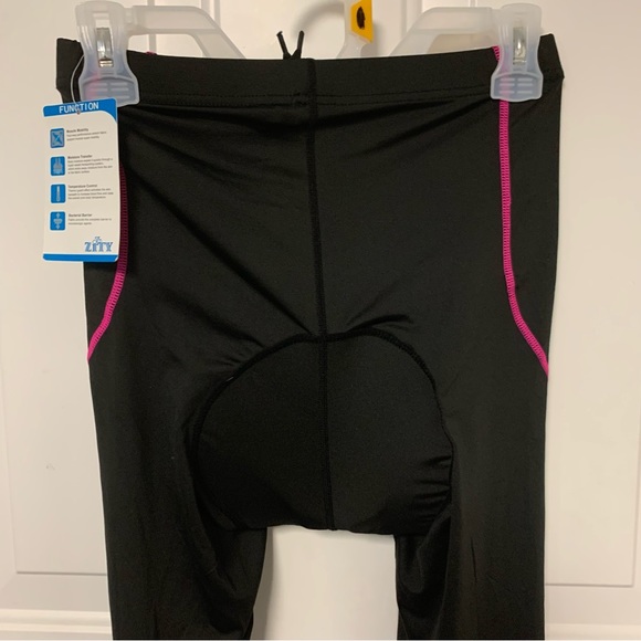 Zity Women's Pants Padded Black & Pink Zips at bottom of each leg Size S - Picture 5 of 11